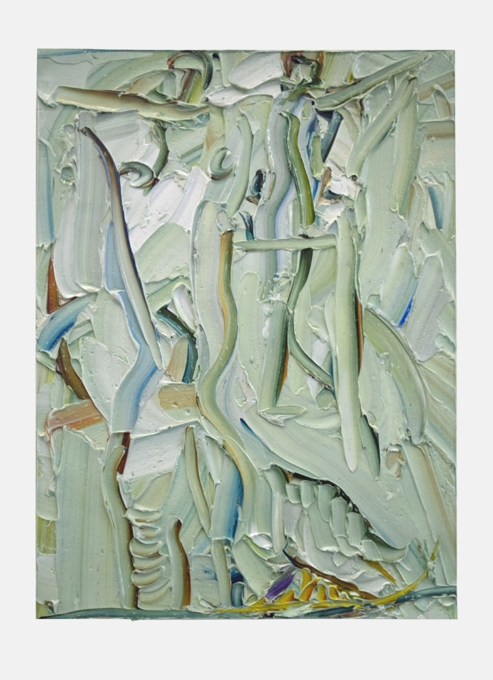 In Green, 12 by 9 inches, oil on paper, 2022