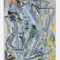 Ladders, 12 by 9 inches, oil on paper, 2022