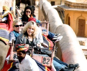Kim and Sharon Elephant Ride